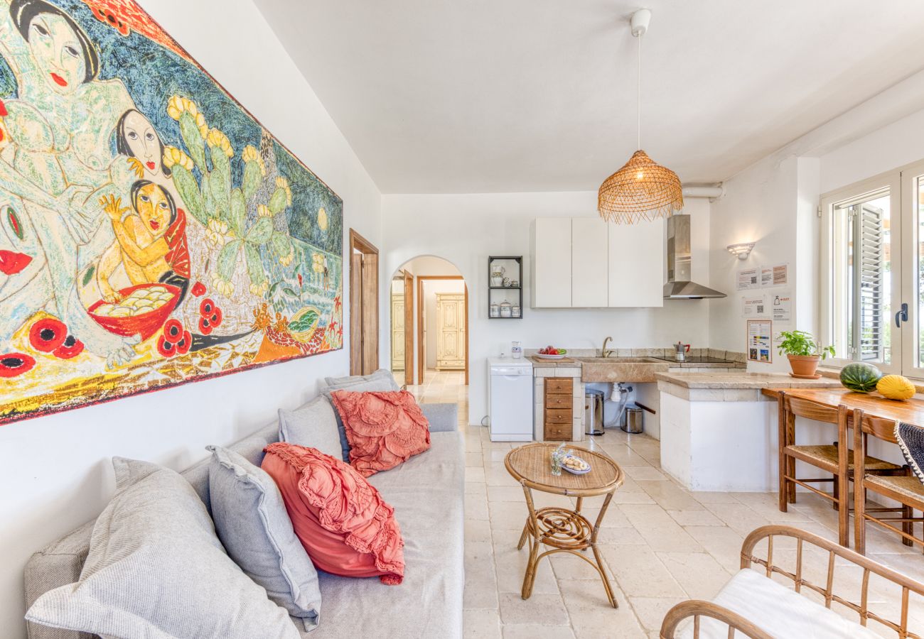 Villa in Torre Pali - Sandstrand 2km: Panorama-Meerblick-Villa mit Pool