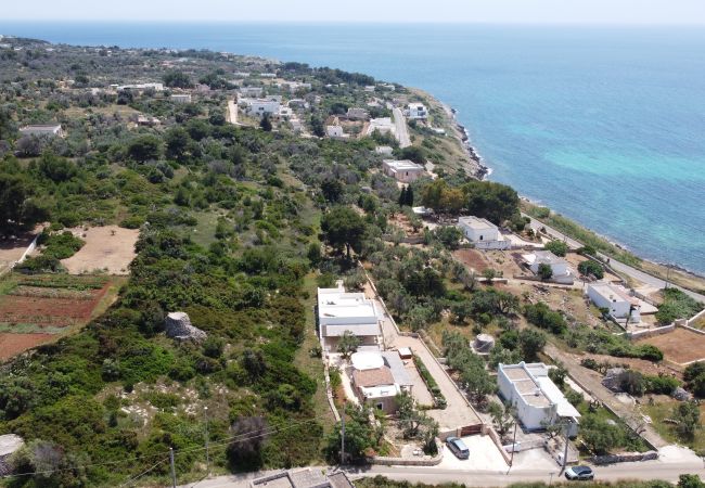 Villa in Marina di Felloniche - Anwesen mit 3 Häusern, Whirlpool, 250m vom Meer