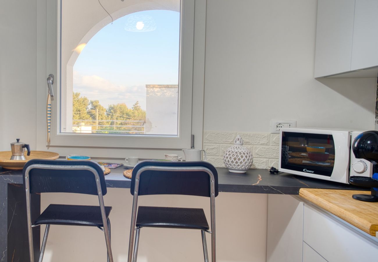 Ferienhaus in Leuca - Hübsches Ferienhaus mit kl. Pool und Meerblick