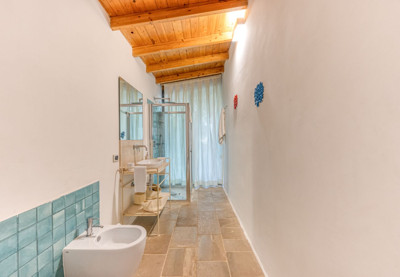 House in Patù - Historic house with pool and Mediterranean park (A)