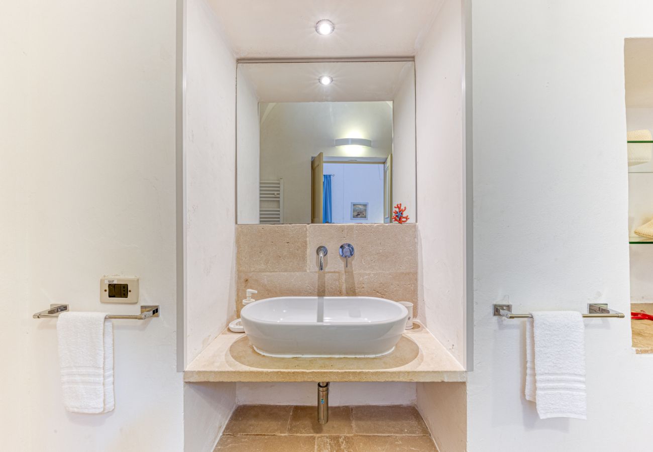 House in Patù - Historic house with pool and Mediterranean park (A)