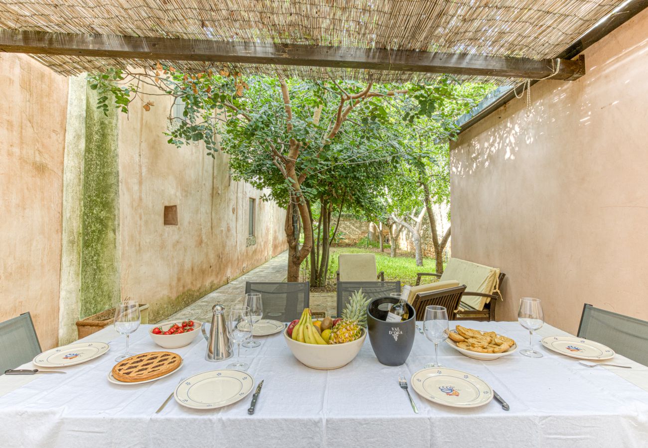 House in Patù - Historic house with pool and Mediterranean park (A)