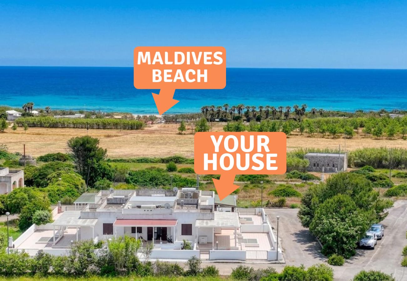 Maison à Salve - Maison sur la plage de sable 