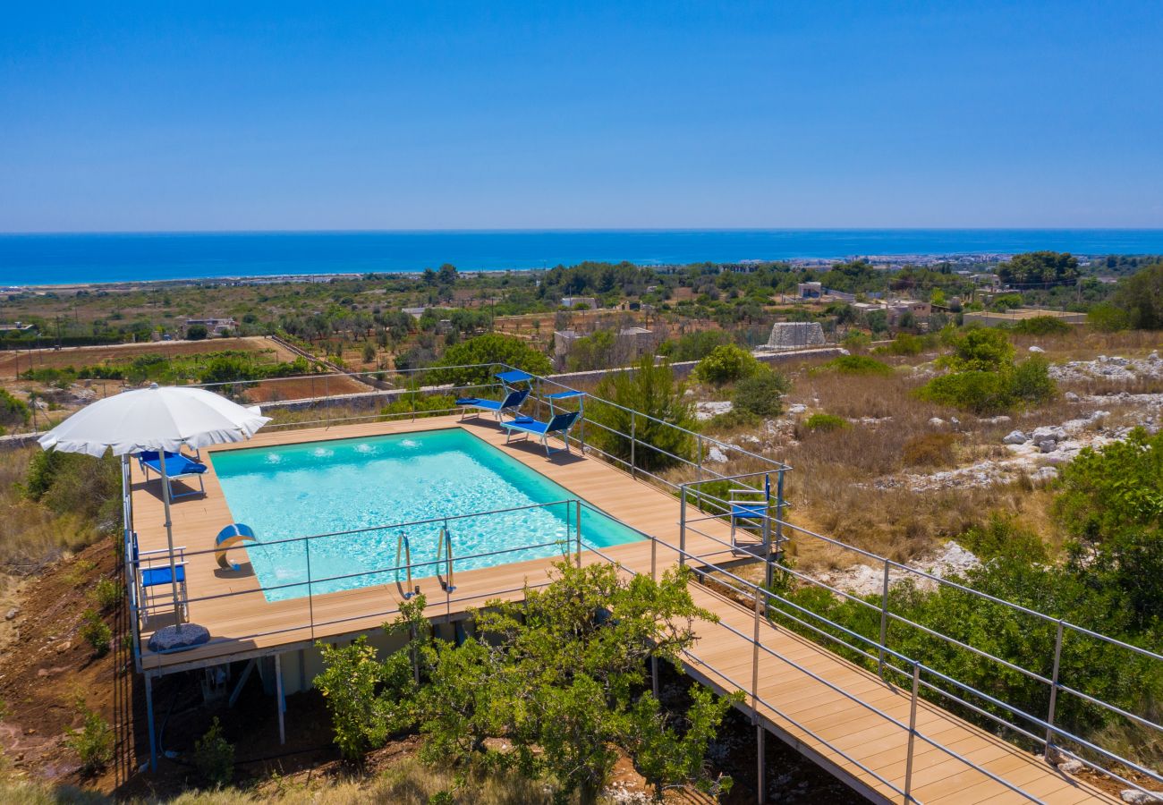 Villa à Torre Pali - Superbe villa avec piscine & vue mer 180°