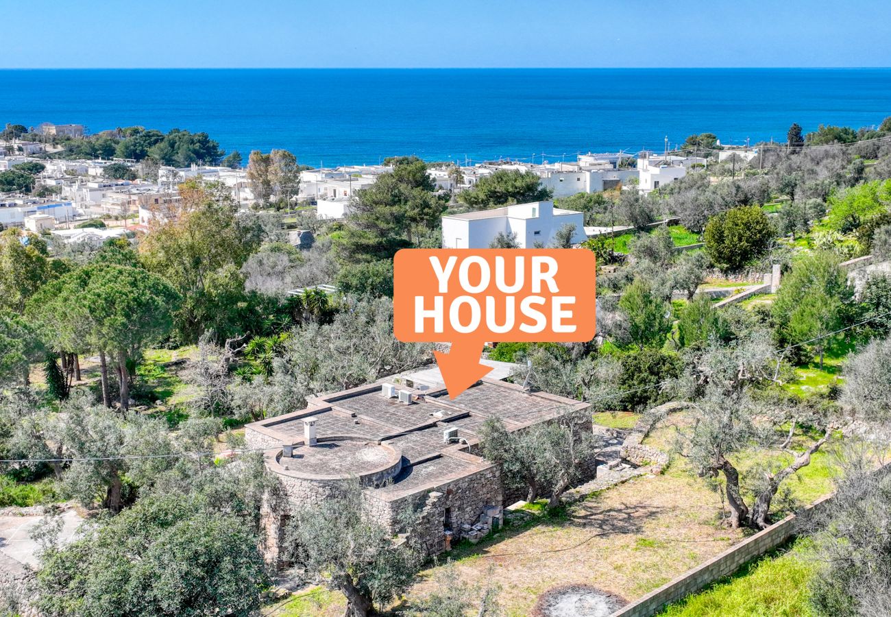 Maison à Patù - Belle maison en pierre avec vue mer et jacuzzi extérieur