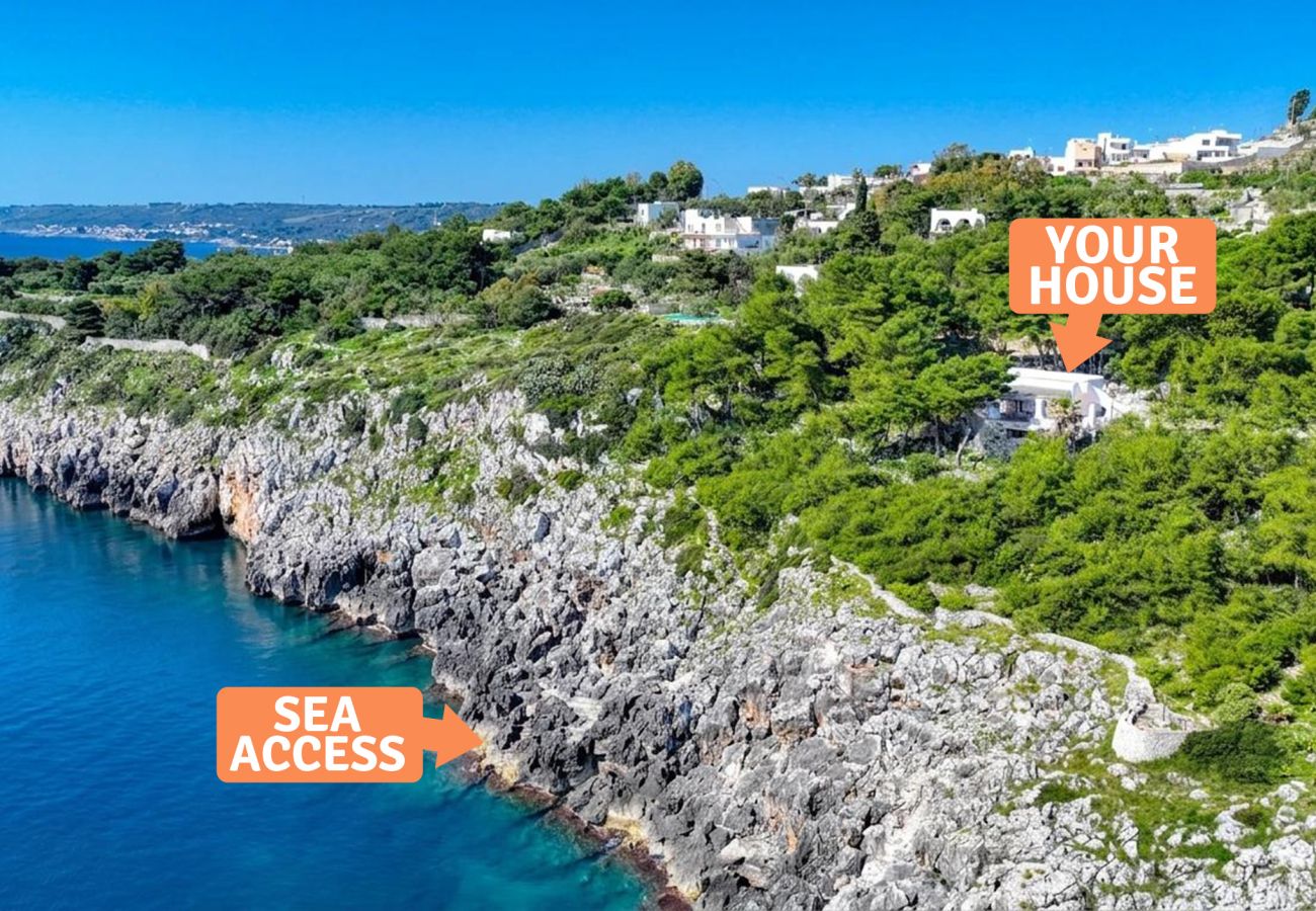 Villa à Castro - Villa unique avec accès mer et vue superbe (villa A)