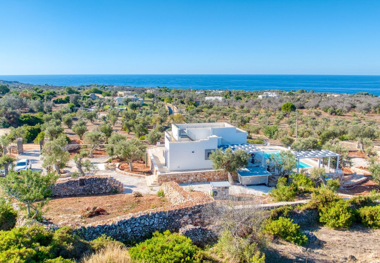 Villa a Leuca - Magnifica villa con piscina riscaldata, vista 270°