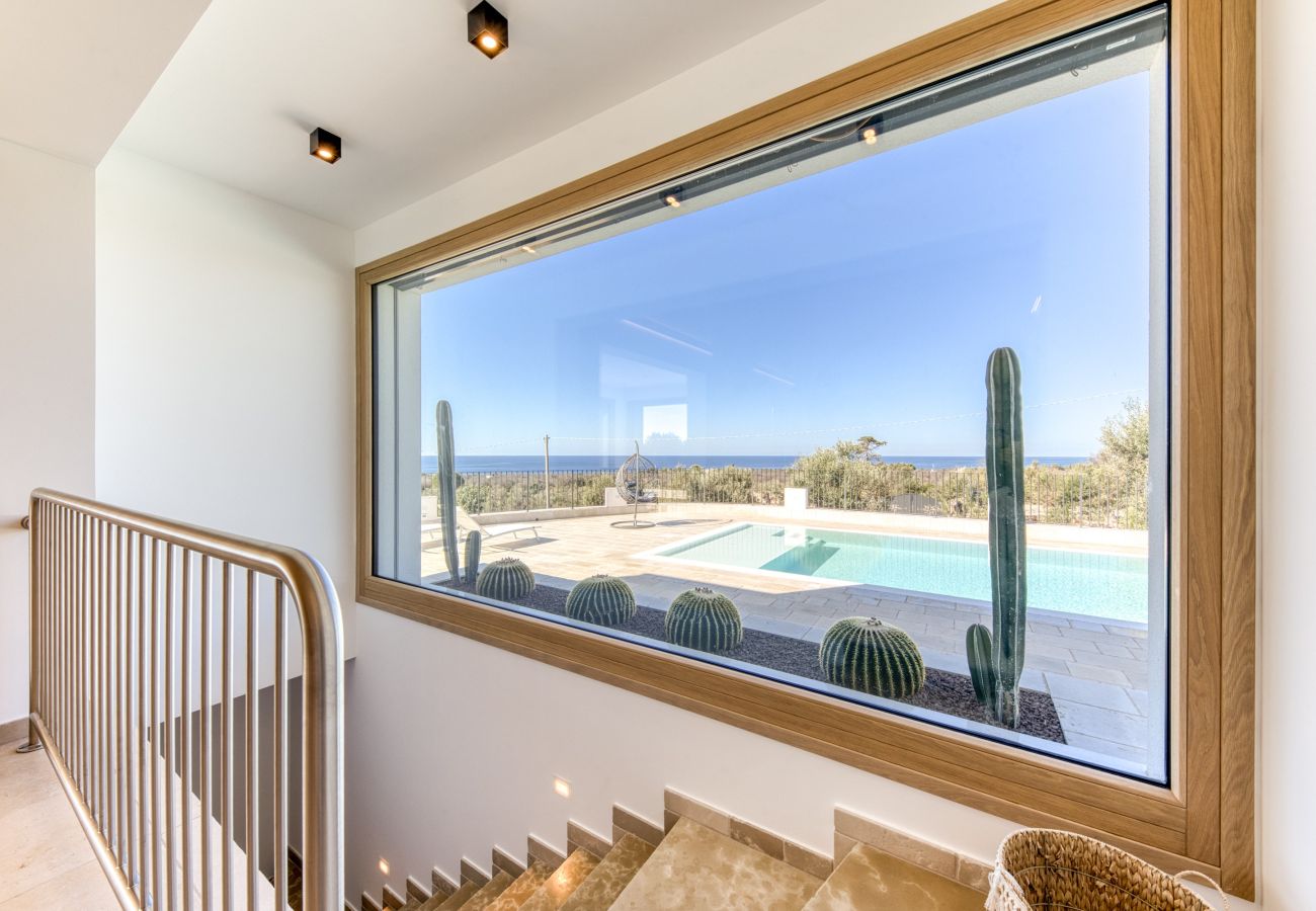 Villa a Leuca - Magnifica villa con piscina riscaldata, vista 270°