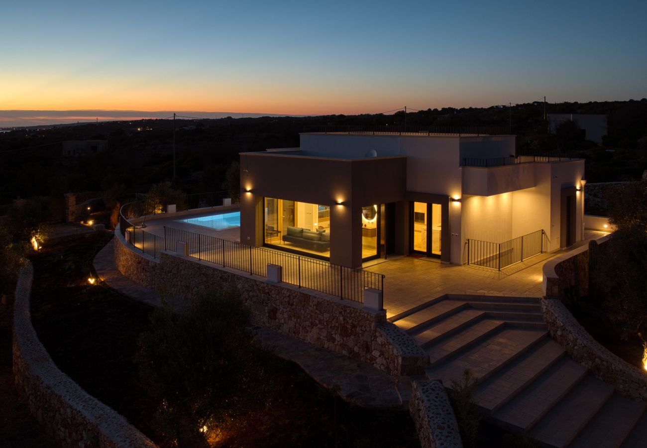 Villa a Leuca - Magnifica villa con piscina riscaldata, vista 270°