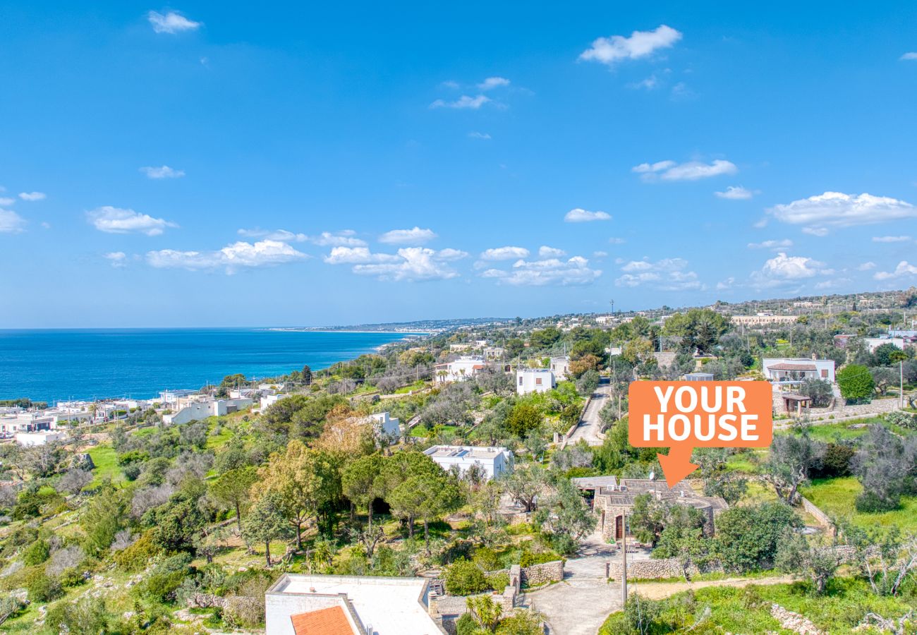 Fattoria a Patù - Graziosa casa in pietra, vista mare e vasca idromassaggio
